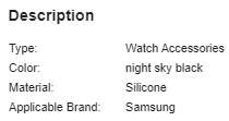 Trendy Silicone Strap Compatible with Samsung Watch 6 / 5 / 4 (BLACK)