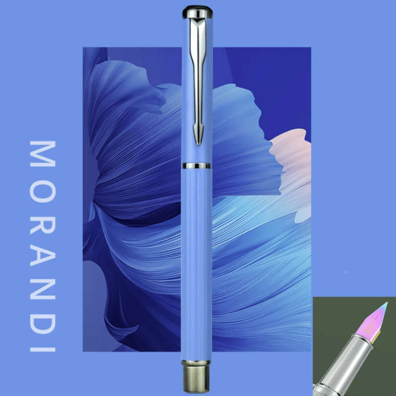 Morandim Gradient Metal Fountain Pen (Lipstick Grape) with Tungsten Nib