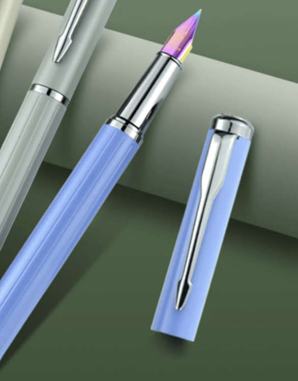 Morandim Gradient Metal Fountain Pen (Lipstick Grape) with Tungsten Nib