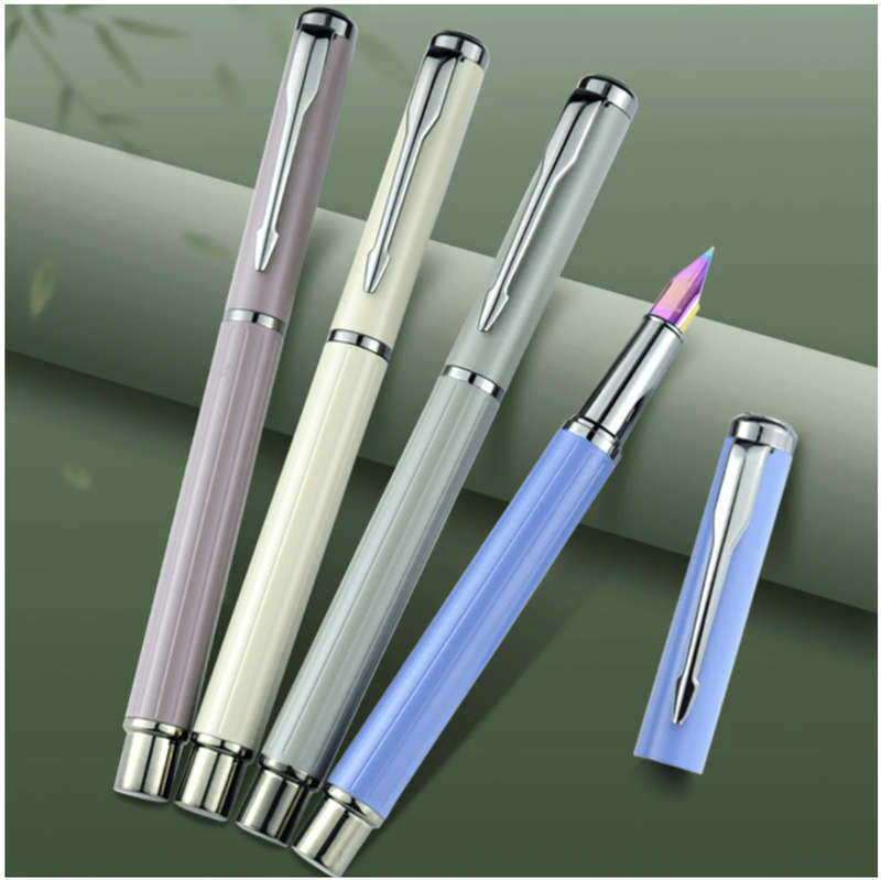 Morandim Gradient Metal Fountain Pen (Lipstick Grape) with Tungsten Nib