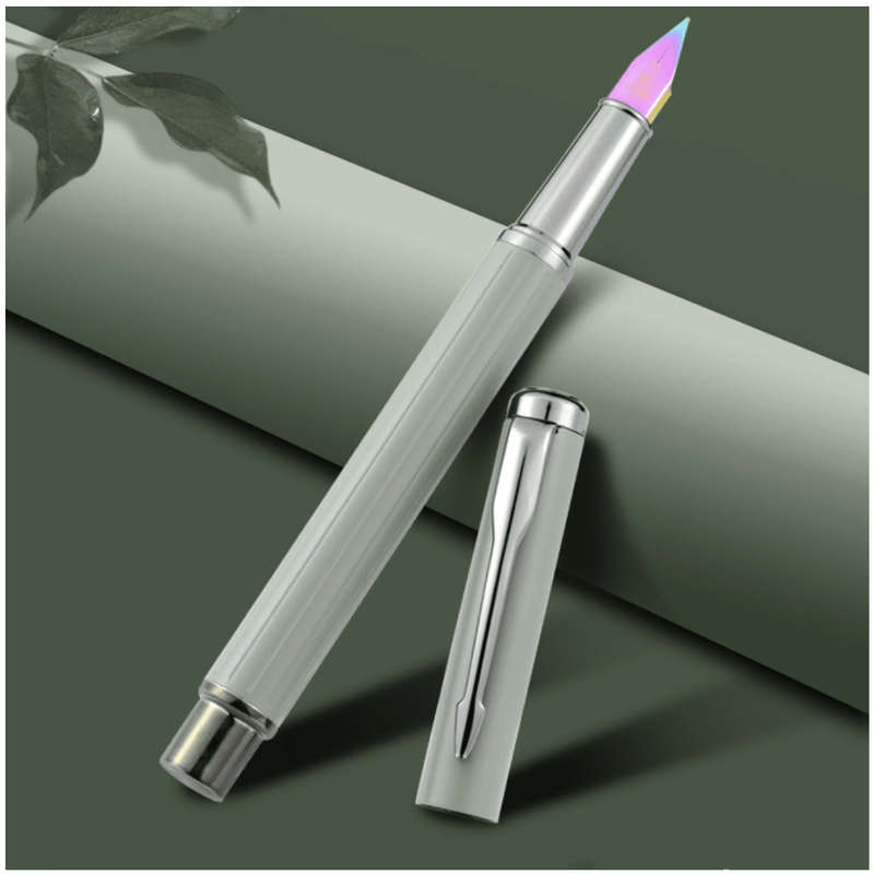 Morandim Gradient Metal Fountain Pen (Lipstick Grape) with Tungsten Nib
