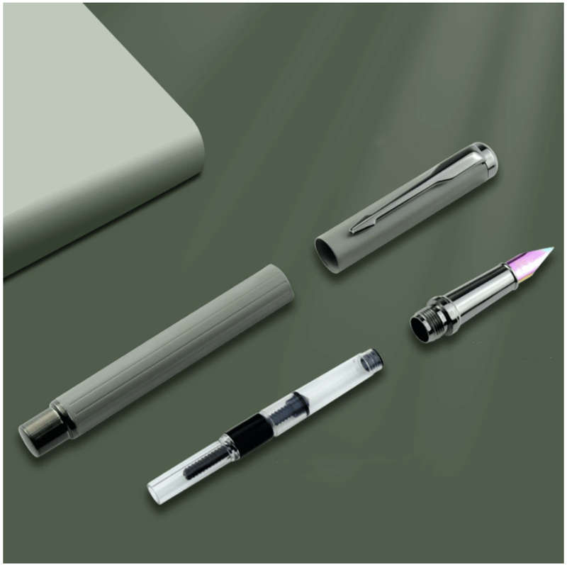 Morandim Gradient Metal Fountain Pen (Lipstick Grape) with Tungsten Nib