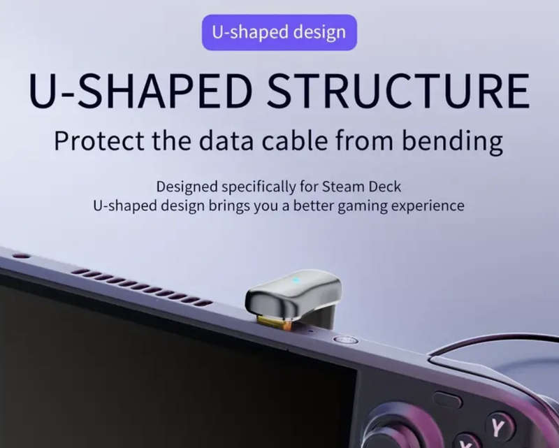 U-Shaped Type-C Male to Type-C Female adapter