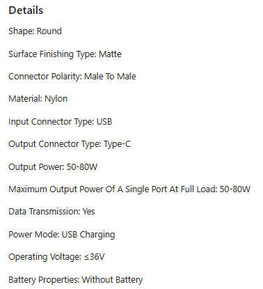 6A Super Fast Charging 3-in-1 (USB C to 3 x Type-C) Data Cable