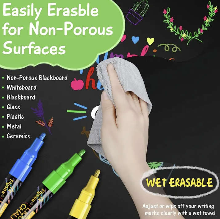 8pcs Neon Liquid Chalk Markers