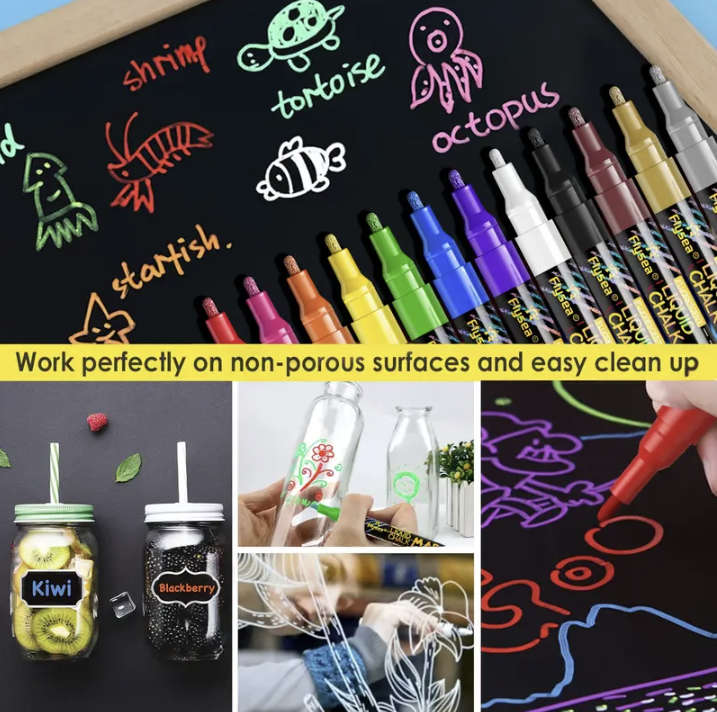 8pcs Neon Liquid Chalk Markers
