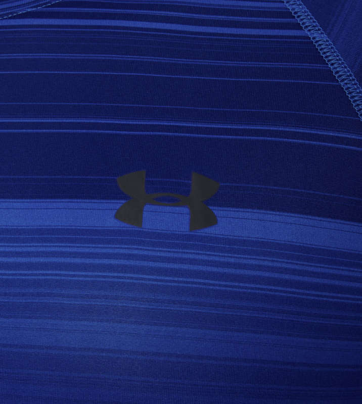 Under Armour HeatGear Functional T-Shirt - Blue Striped (Size - XXL)