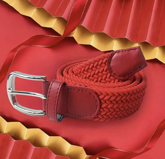 ***GOLF*** Canvas Webbed Red Belt - Size - 42 / 130cm