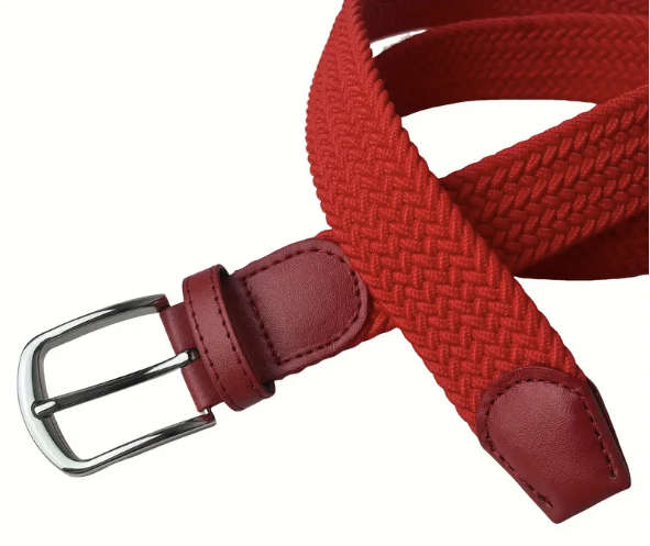 ***GOLF*** Canvas Webbed Red Belt - Size - 42 / 130cm