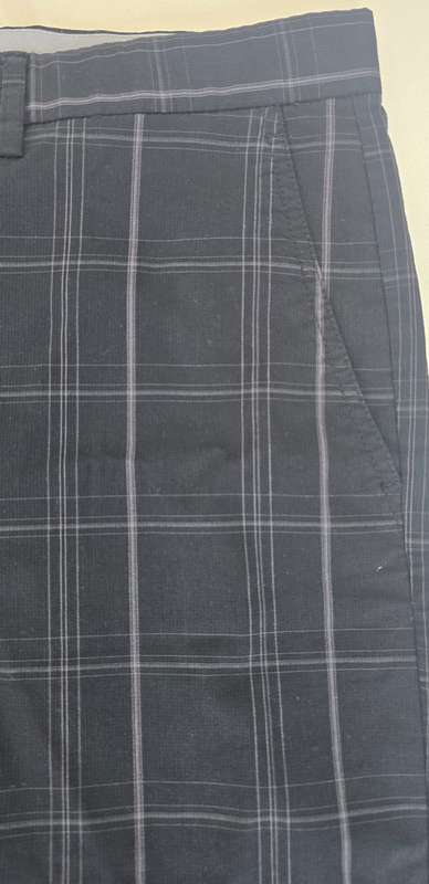 ***GOLF*** Greg Norman Pinstripe Shorts (Black) - Size 40