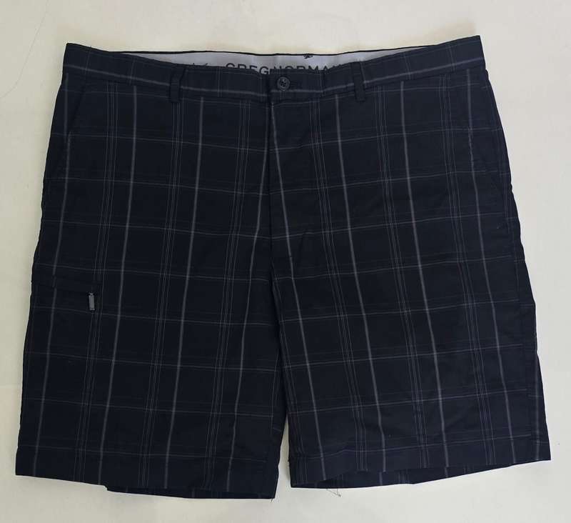 ***GOLF*** Greg Norman Pinstripe Shorts (Black) - Size 40