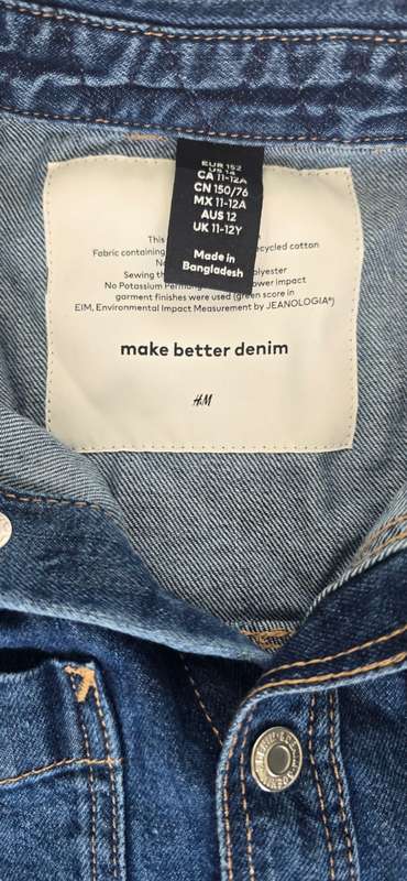 H & M Dubai Kiddies Denim Top - Size 11 - 12