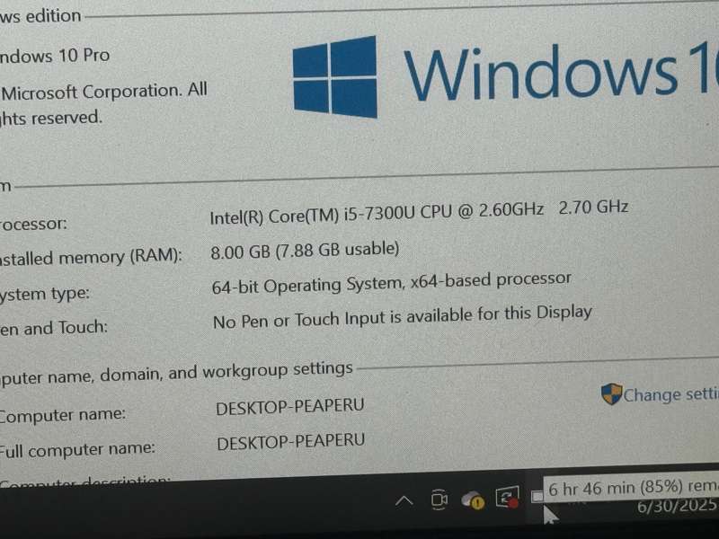 Dell laptop 7th gen