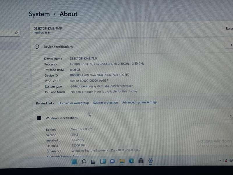 Dell laptop 7th gen