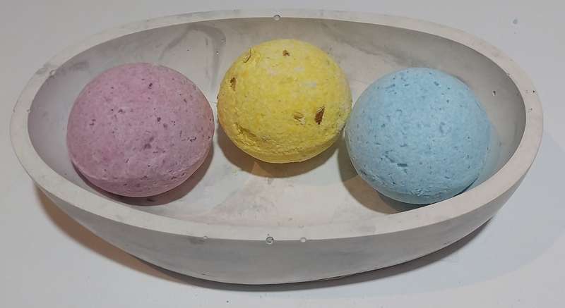 3 pack Bath Bombs In Ceramic Bowl