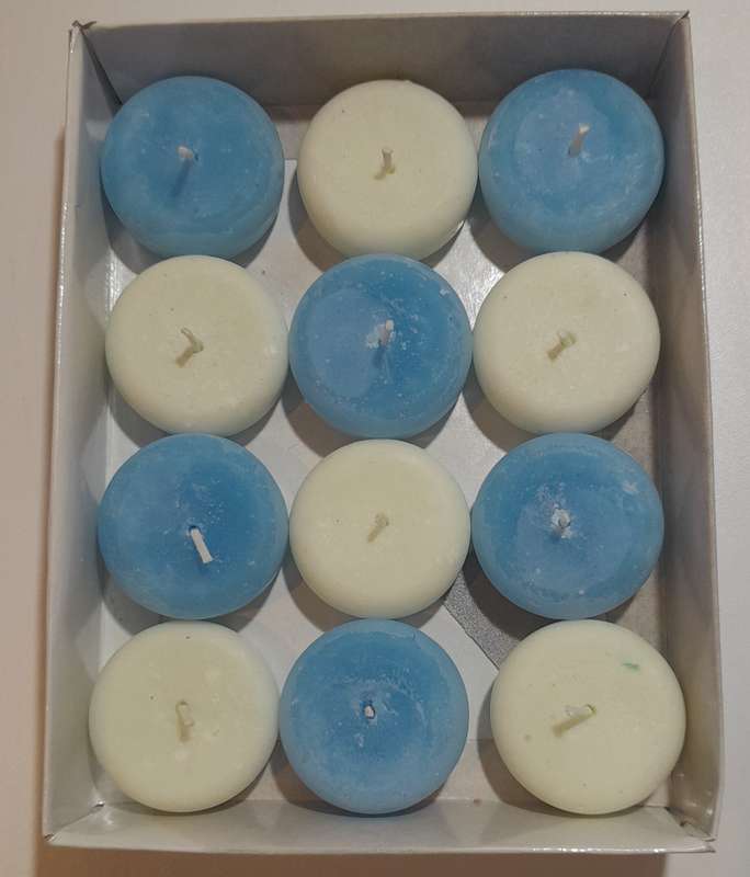 Teal Light Candles 12 Pack