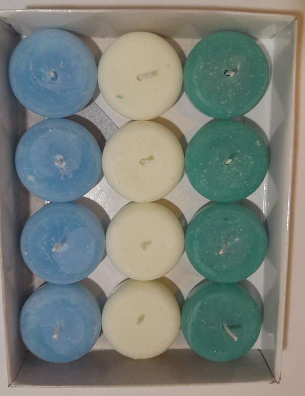 Teal Light Candles 12 Pack