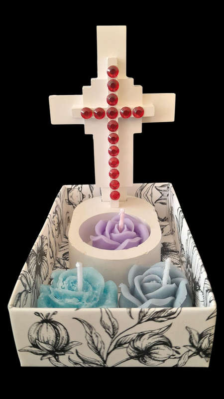 Cross and Candle Set