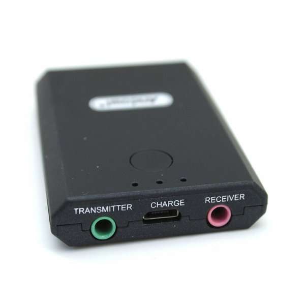 Rechargeable Bluetooth Audio Receiver and Transmitter (Enables Bluetooth connection on older speaker