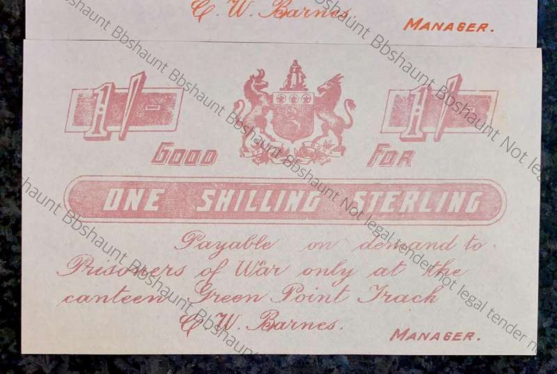 Anglo Boer War POW set 5 shillings to 1 shillings 1899-1902 Greenpoint Track - Good Fors - no wtm