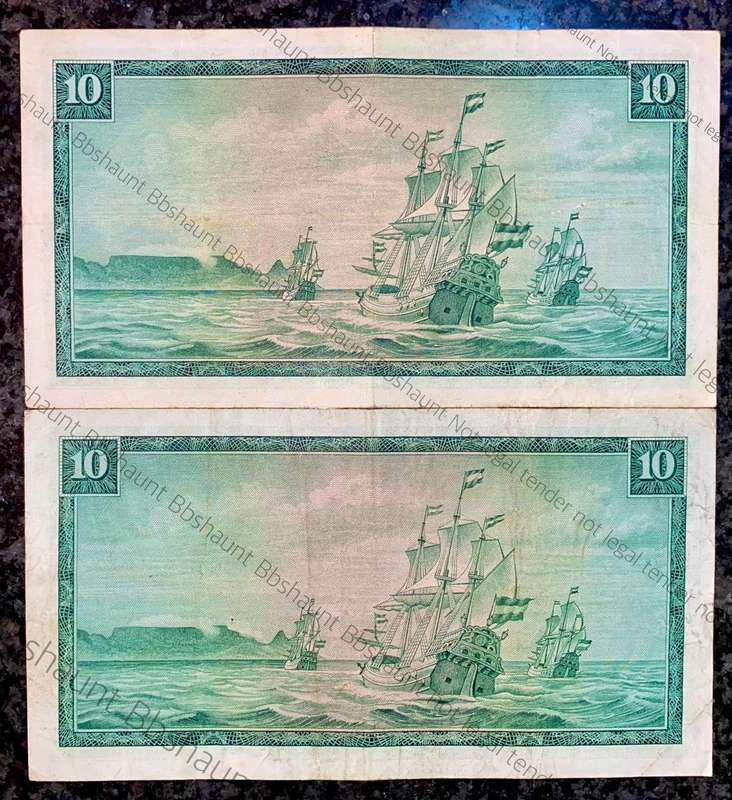Tw De Jongh. R10 Springbuck & Van Riebeeck wtm 1967-1975 (1 bid takes all)