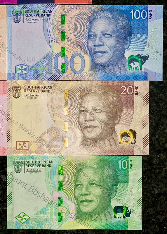 L KGANYAGO FULL SET VERY LOW MATCHING NO - AA0000146 A - FIRST ISSUE 2023 IN S A RESERVE BANK FOLDER