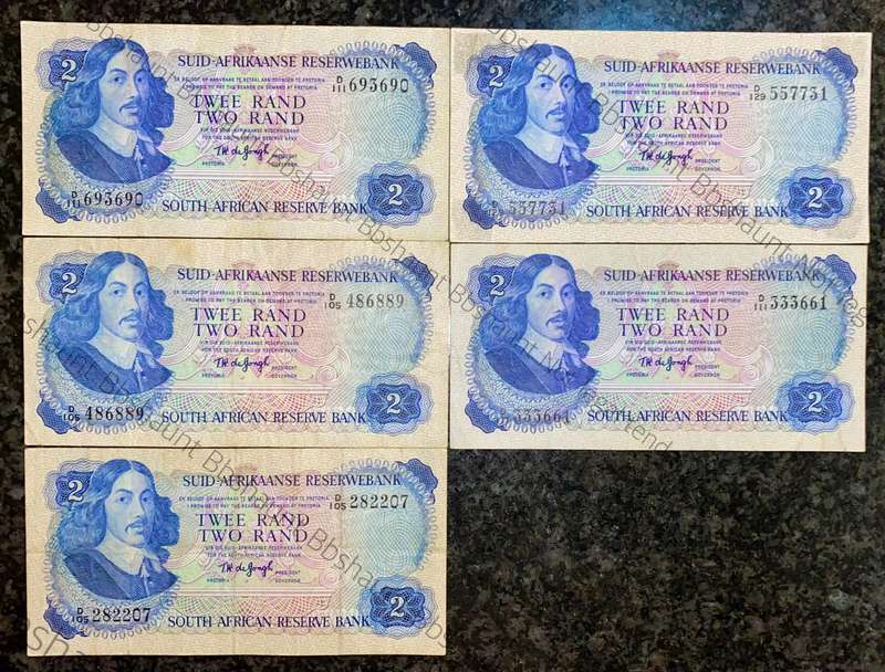 Tw De Jongh. R2 all Springbuck wtm 1974/75 (1 bid takes all)