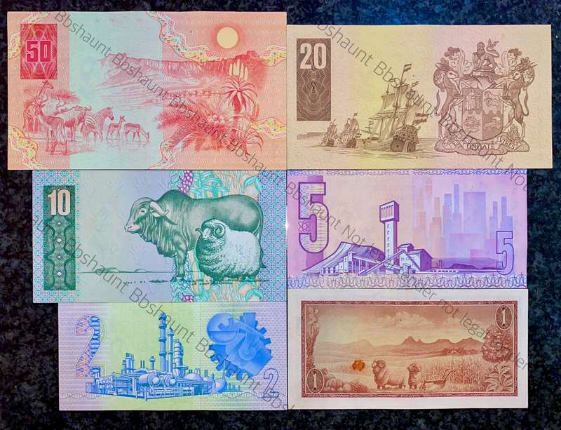 Complete Set GPC De Kock & decimals R50 TO R2 - Good Condition (R1 De Jongh 1967) (1 bid takes all)