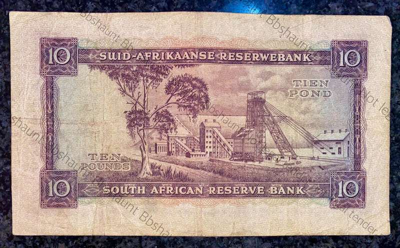 Mh De Kock. 10 pound Pretoria 10-8-1955 - D2