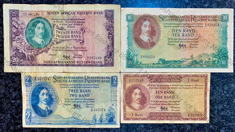 complete set Mh De Kock R20 to R1 -- 4th issue 1961 (1 bid takes all)