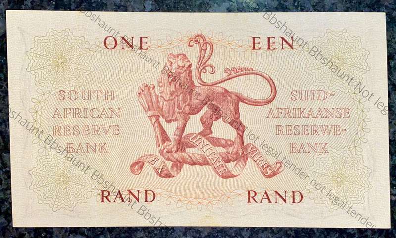 G RISSIK R1 -- AUNC 1ST ISSUE 1962 -- VAN RIEBEECK WTM