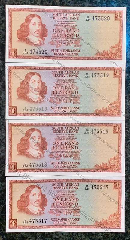 TW De Jongh. R1 in sequence B224 /473520-517 aunc 2nd issue 1973 (1 bid takes all)