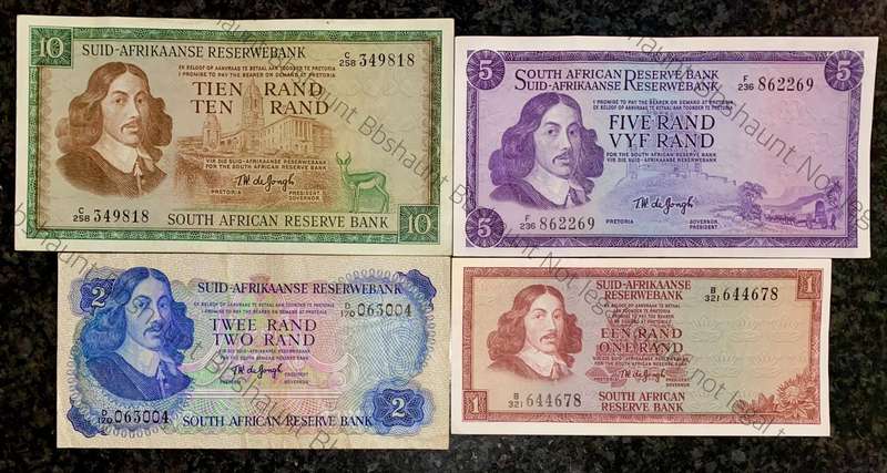 Complete Set Tw De Jongh R10 to R1 -- 1967-1975(1 bid takes all)