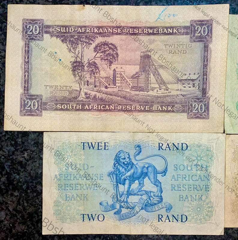 COMPLETE SET OF G.RISSIK & DECIMALS R20 TO R1 - FIRST ISSUE - 1962 BIG NOTES (1 BID TAKES ALL)