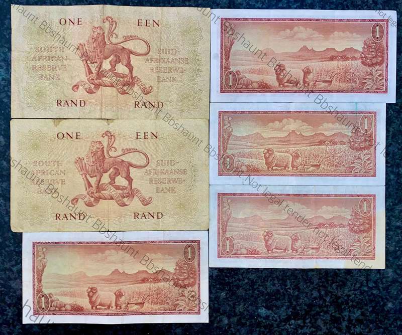 Set Of All R1 - from 1961 to 1975 - MH De Kock - G Rissik & TW De Jongh all issues (1 bid takes all)