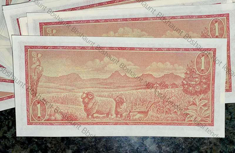 TW De Jongh. R1 in sequence B598 /387240-290 unc-aunc 3rd issue 1975 including a replacement note