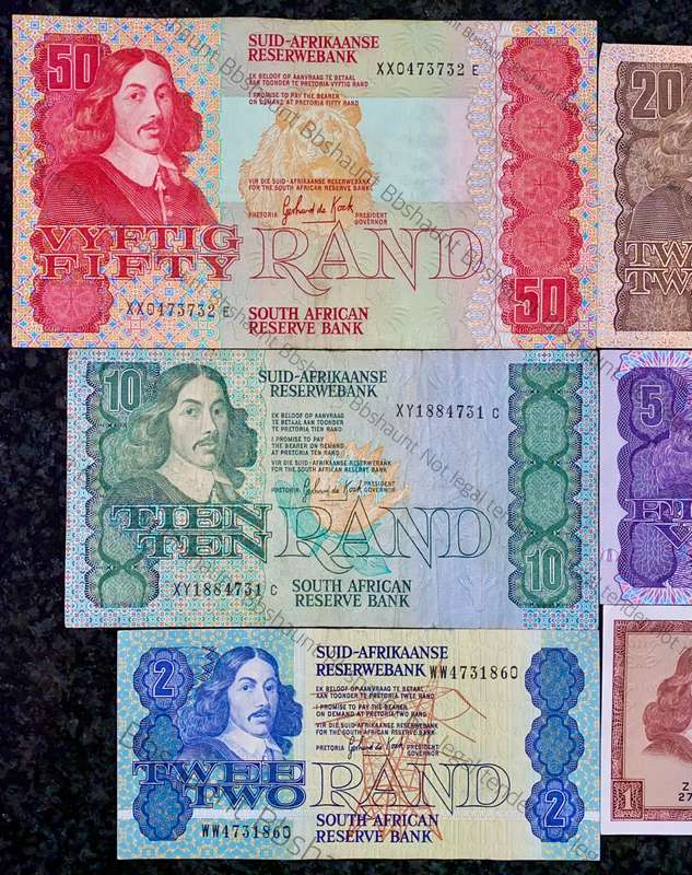COMPLETE SET REPLACEMENT NOTES GPC DE KOCK R50XX TO R2WW - 1980s(R1 -Z27 TW DE JONGH (1 BID TAKES AL