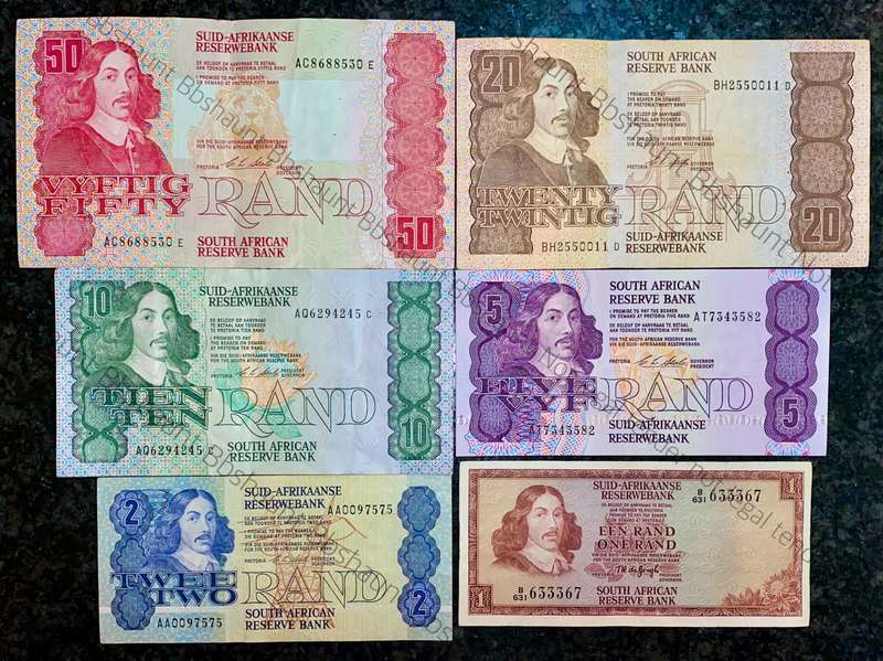 COMPLETE SET OF CL STALS & DECIMALS R50 TO R2AA --1ST ISSUE 1990 [R1 DE JONGH 1975]1 BID TAKES ALL)