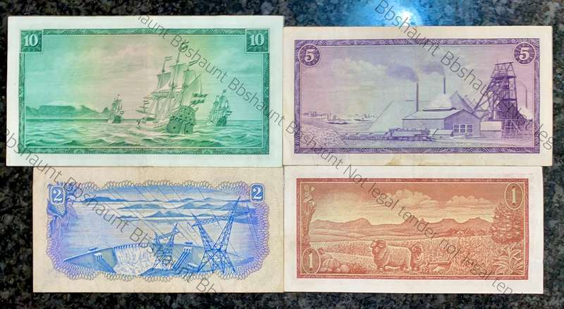 Complete set Tw De Jongh R10 to R1 - All Springbuck wtm 1967-1975(1 bid takes all)