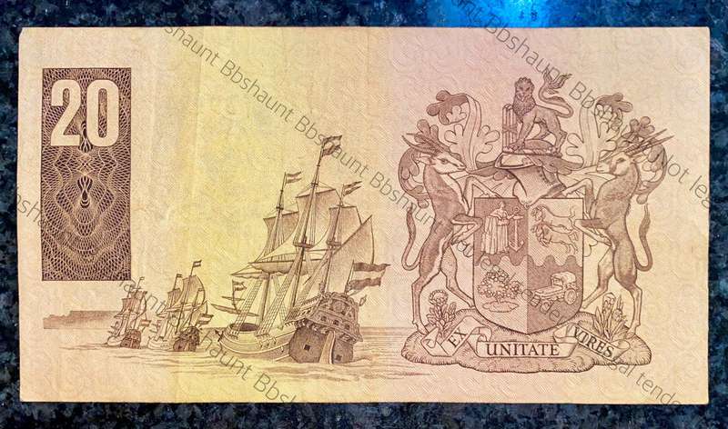 Replacement Note. TW De Jongh R20 - Z1 - 4th issue 1979