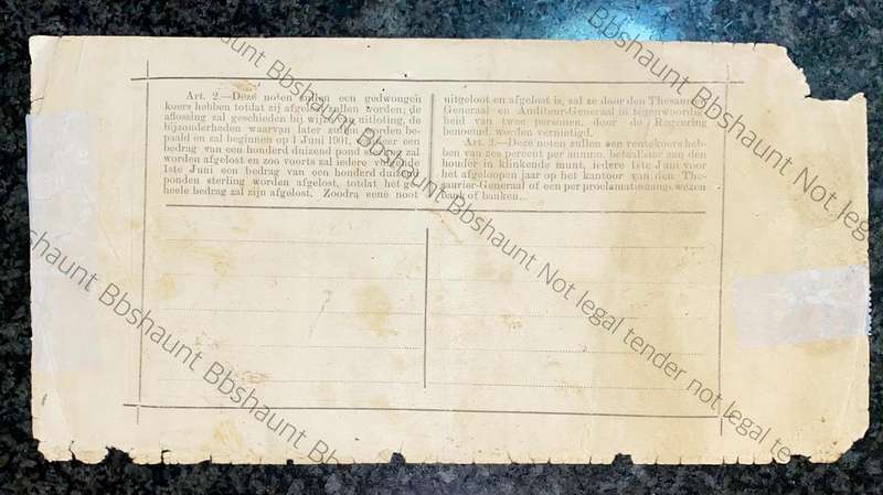 Z.A.R Pietersburg 1 pound Governments Noot 01-04-1901 No 53110A