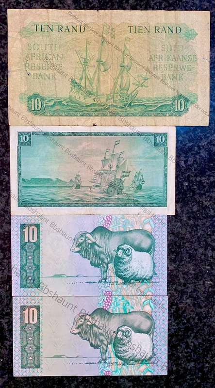 Set of R10 -- Rissik - De Jongh - De Kock & CL Stals 1962-1990(1 bid takes all)