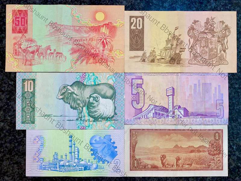 Complete set GPC De Kock & decimals R50 TO R2 - 1980s(R1 de Jongh 1975)(1 bid takes all)