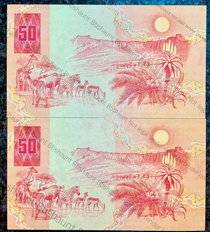 CL STALS R50 IN SEQUENCE AD8489971-972 UNC A/E 1ST ISSUE 1990 (1 BID TAKES ALL)
