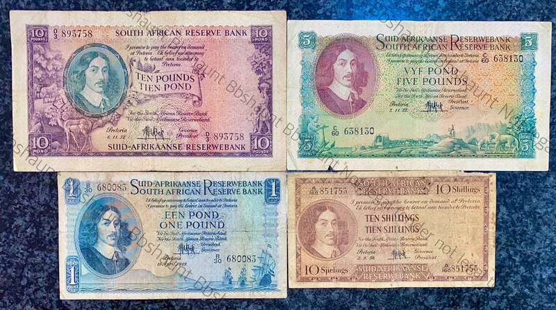 Mh De Kock. set 10 pound to 10 shillings 1949-1958 (1 bid takes all)