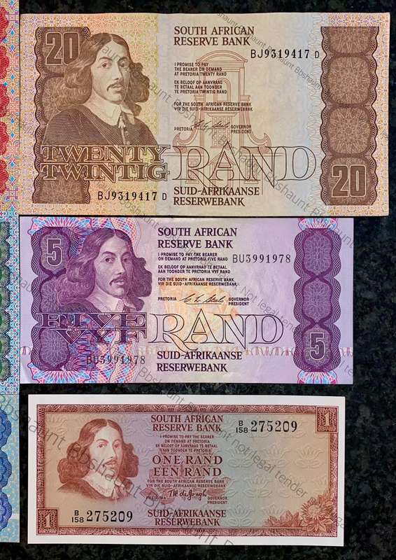 Complete set CL Stals R50 to R2AA - 1st issue 1990 (R1 TW De Jongh) good condition (1 bid takes all)
