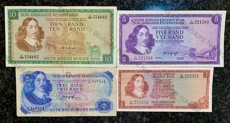 Complete Set Tw De Jongh R10 to R1 - good condition 1967-1975(1 bid takes all)