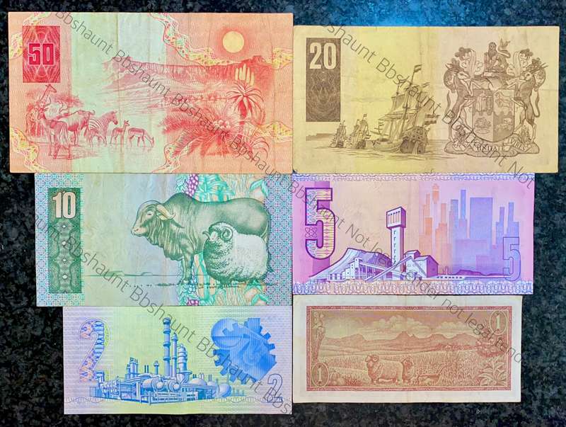 complete set GPC De Kock & decimals R50 TO R2 -- 1980s(R1 De Jongh 1975)(1 bid takes all)