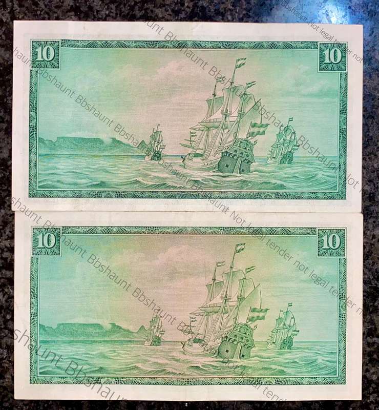 Tw De Jongh. R10 Springbuck & Van Riebeeck wtm 1967-1975 (1 bid takes all)