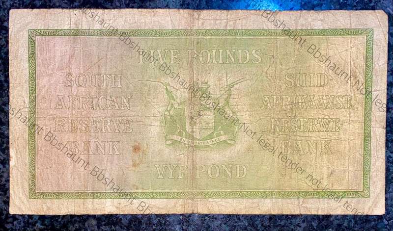 J Postmus 5 pound B23 - 7th April 1943 only issue